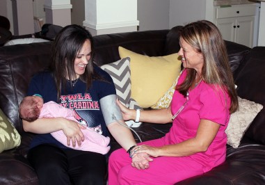 Michelle Bryant assessing mom Amanda